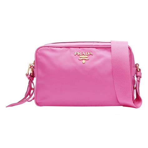 prada pink nylon pouch|prada beige nylon bag.